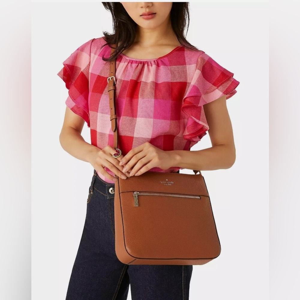 Kate Spade Brown Crossbody Bag - large swingpack in warm ginger